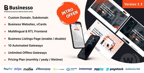 Businesso v3.6 – 商业网站 SAAS（多租户）