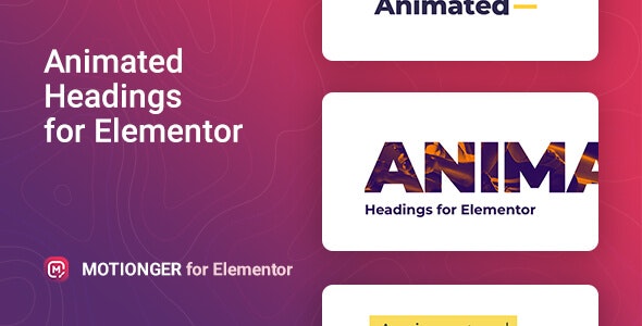 Motionger v2.0.4 – Elementor 的动画标题