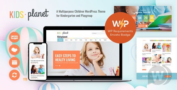 Kids Planet v2.2.14.2（已汉化） – 儿童幼儿园和游戏组 WordPress 主题