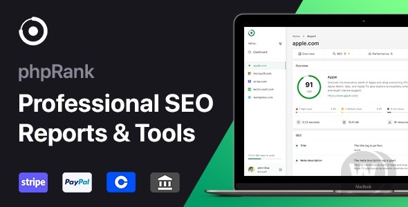 phpRank v17.0.0 – SEO 报告和工具源码 (SaaS)