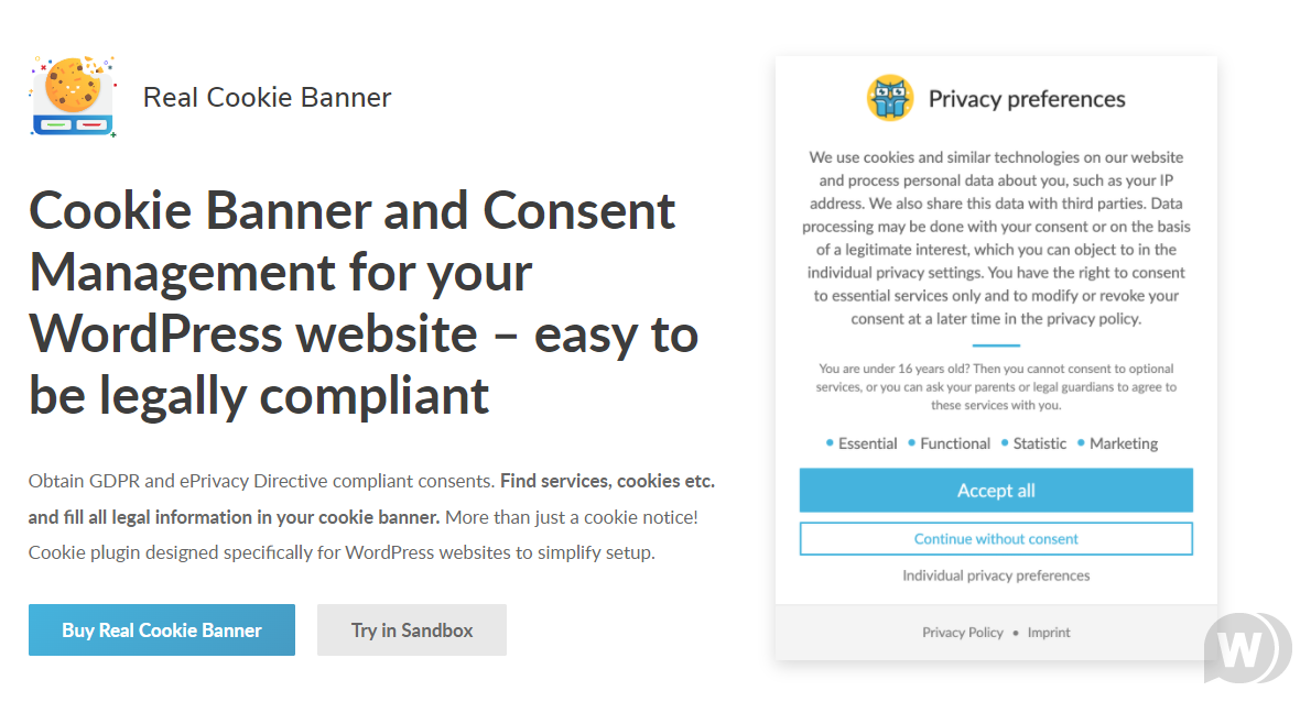 Real Cookie Banner v5.0.6(已汉化)-  cookie 同意管理插件