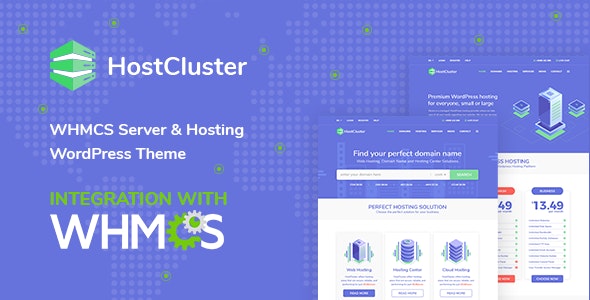 HostCluster v2.5 – WHMCS 服务器和托管 WordPress 主题 + RTL