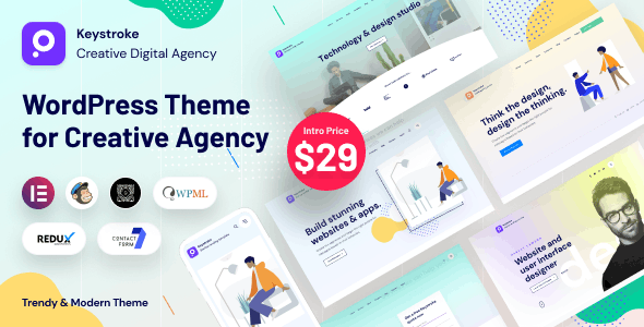 Keystroke v1.1.8 – WordPress 创意代理、数字代理主题