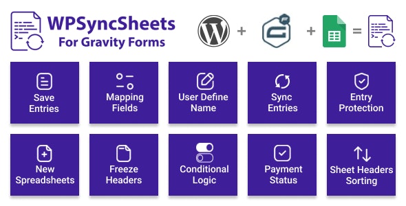 WPSyncSheets For Gravity Forms v5.0（已汉化） – Gravity  Google 电子表格插件