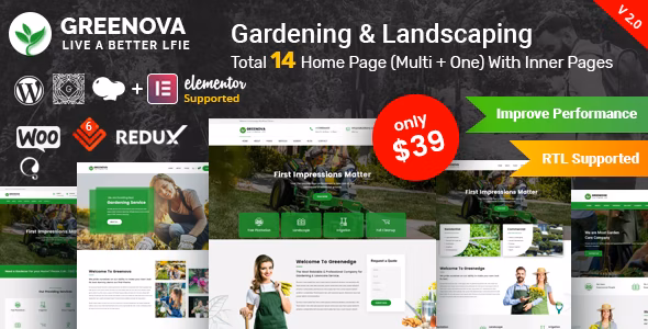 Greenova v2.3.5 – 园艺和园林绿化 WordPress 主题