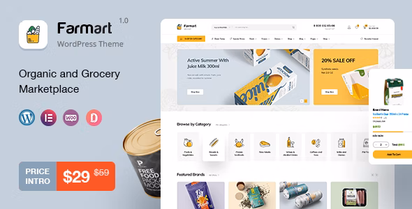 Farmart v1.12.7 – 有机和杂货市场 WordPress 主题