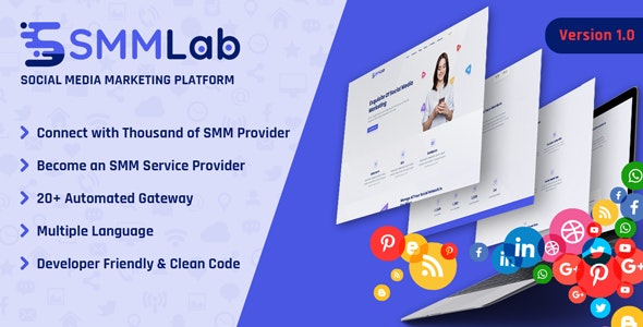 SMMLab v3.3（已汉化90%） – 社交媒体营销 SMM 平台