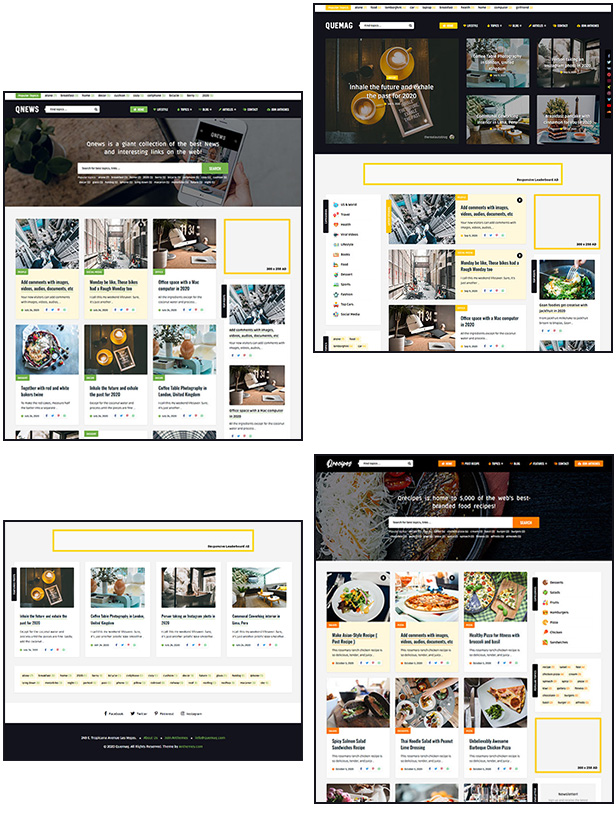 Quemag v1.6 – 博客的创意 WordPress 主题插图(1)