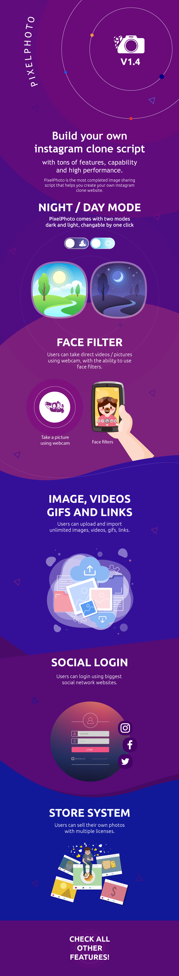 PixelPhoto v1.6.0 – 社交网络平台源码插图(1)