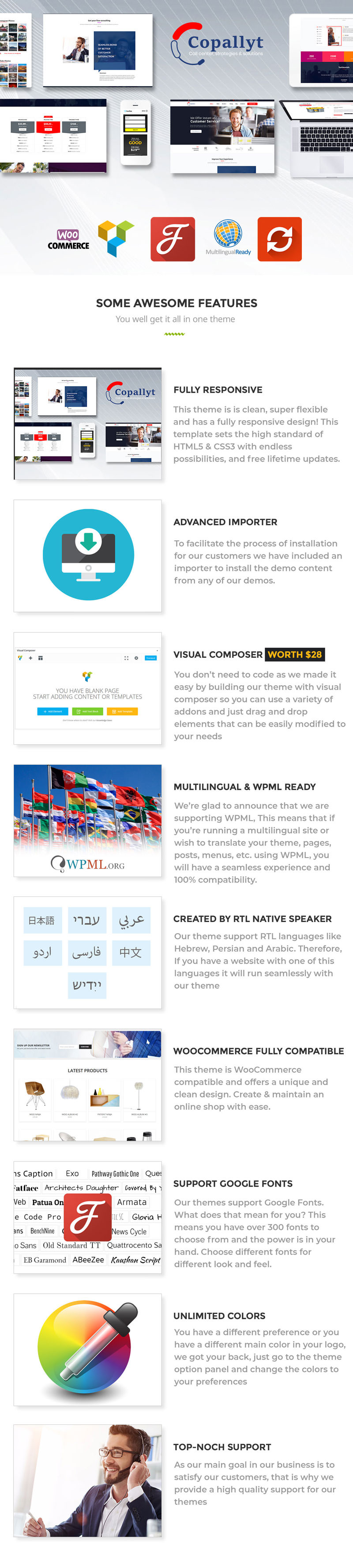 Copallyt v4.3 –  WordPress呼叫中心和电话营销主题插图(2)