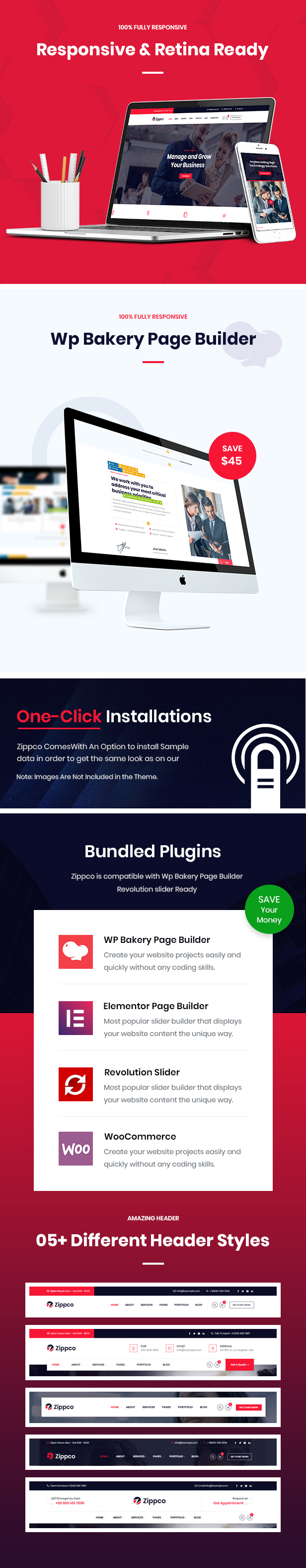 Zippco v1.4 – WordPress 商业和财务咨询主题插图(3)