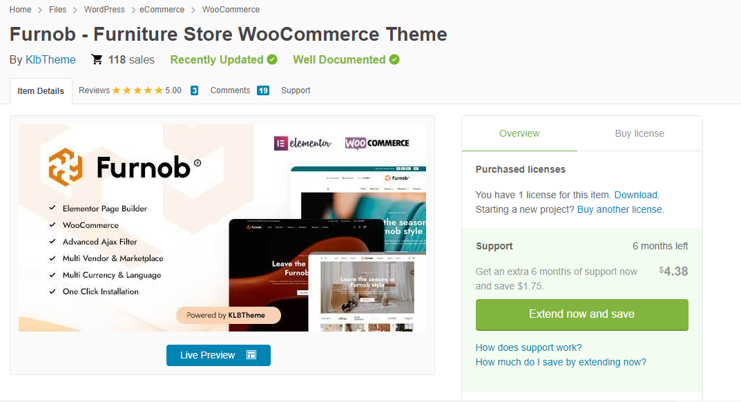Furnob v1.1.4 – WooCommerce 家具店主题