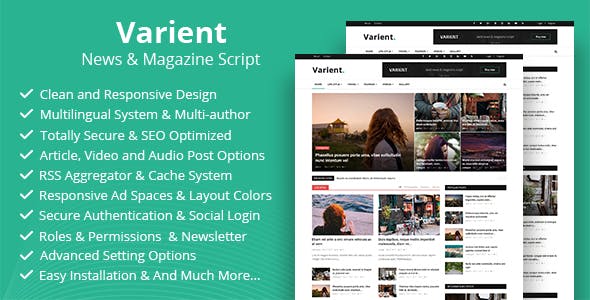 Varient v2.4.2 – 新闻杂志源码插图