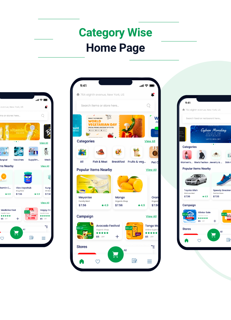 6amMart v2.12 – 多供应商食品、杂货、电子商务、包裹、药房交付应用程序插图(4)