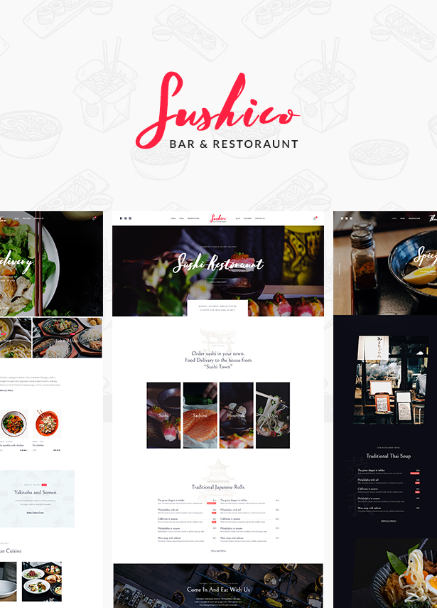 Sushico v1.1.1 – WordPress 亚洲美食餐厅主题插图(1)