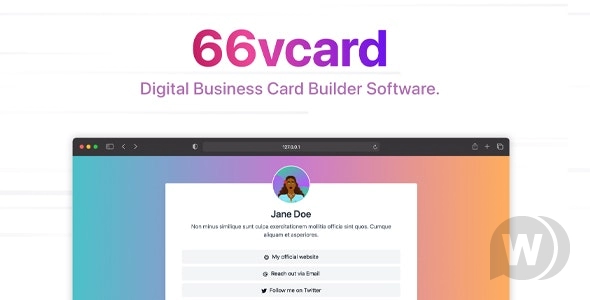 66vcard v35.0.0 – 数字名片生成器 (SAAS)