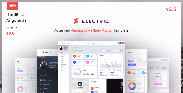 Electric v2.4 – 管理面板仪表板 Angular JS 模板