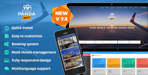 Panda Multi Resorts 7 v8.15 – 多酒店预订 CMS
