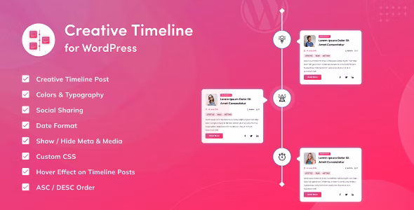 Creative Timeline v1.0.2 - WordPress时间线插件-学课技术网