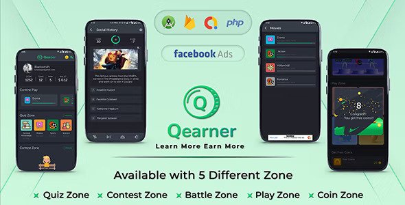 Qearner v2.0.5 – 测验应用程序 | 带有收入系统 + 管理面板的 Android 问答游戏（已去除限制）