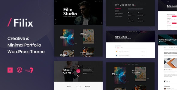 Filix v1.3.0 – Creative Minimal Portfolio WordPress 主题