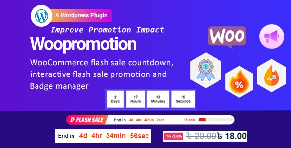 Woopromotion v1.0.7 – WooCommerce product promotion sale countdown and Badge Manager