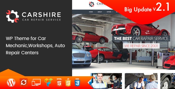 Car Shire v3.4 – WordPress汽车机械和维修主题
