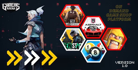 Gamers Arena v4.0（已汉化75%） – 数字在线游戏商店、游戏充值、优惠券和玩家 ID 销售工具