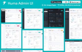 Huma Admin Dashboard Pro v2.0.0 - Bootstrap 4 管理模板-学课技术网