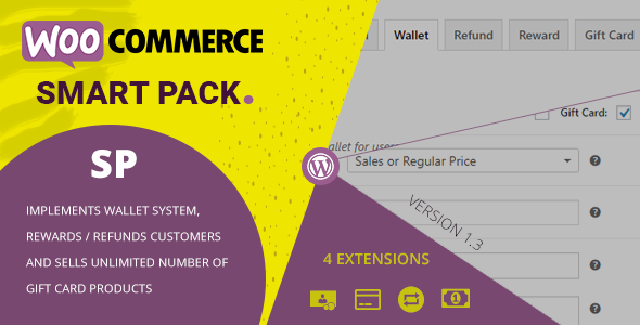 WooCommerce Smart Pack v1.5 – 礼品卡、钱包、退款和奖励