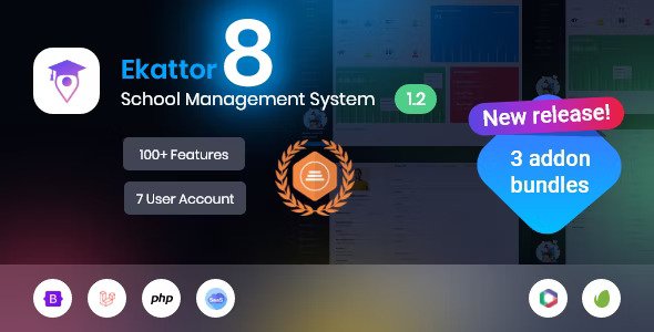 Ekattor 8 School Management System (SAAS) v2.2.1