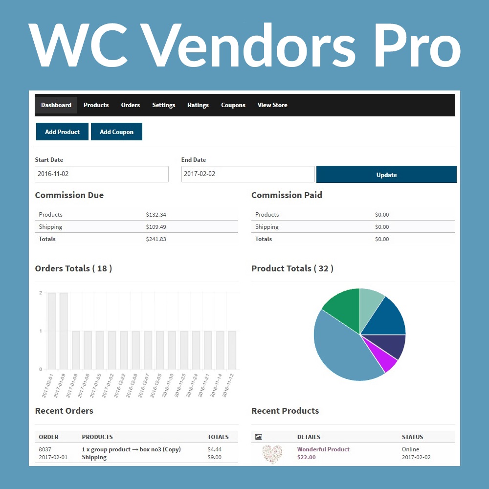WC Vendors Pro v2.0.1（已汉化） – WordPress市场插件