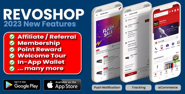 RevoSHOP v6.5.5 – 电子商务/Woocommerce Flutter Android iOS 应用程序 – 时尚电子小工具杂货店其他