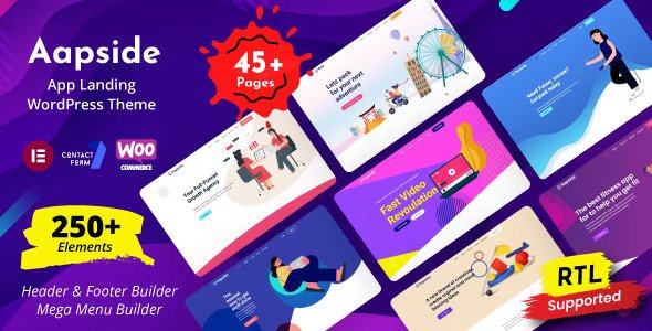 Aapside v3.1.0 – WordPress 完美的应用程序展示主题