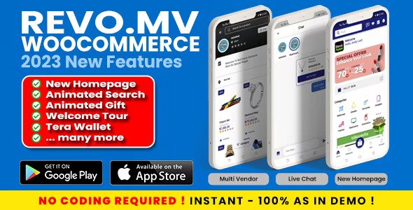 RevoMV v6.0.0 – 多供应商 WCFM / Marketplace Flutter Android iOS 应用程序 – 像 Flipkart、Amazon、Shopee