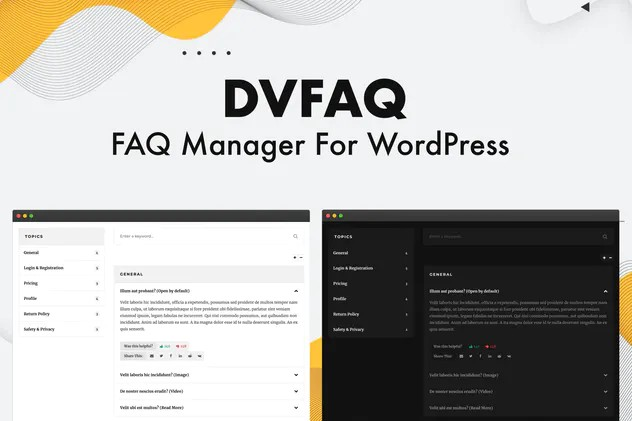 DV FAQ – Advanced WordPress FAQ Plugin v1.3.2