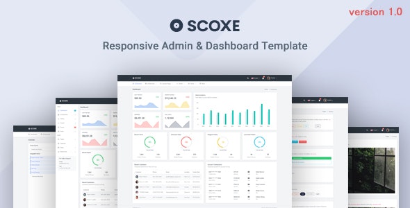 Scoxe v1.0.0 – 管理和仪表板模板