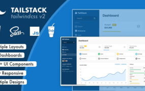 TailStack v2.0.2 - Tailwind CSS 管理仪表板