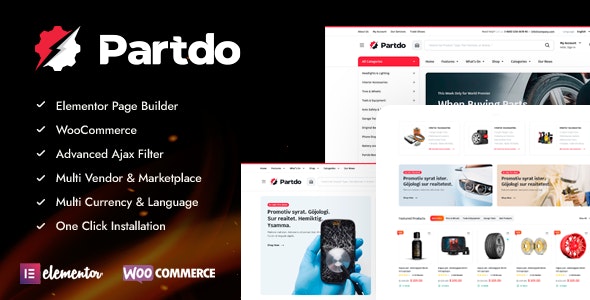 Partdo v1.3.4 – WooCommerce汽车零部件和工具店主题