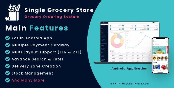 Single Grocery, Food, Pharmacy Store Android User & Delivery Boy Apps With Backend Admin Panel v3.0-学课技术网