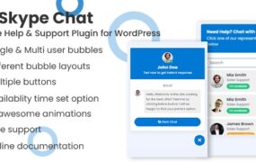 Skype Chat Support Pro WordPress Plugin v1.0