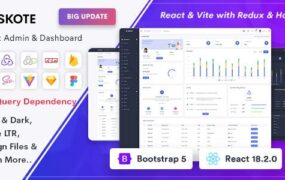 Skote v4.0.3 - React Admin & Dashboard Template + Sketch-学课技术网