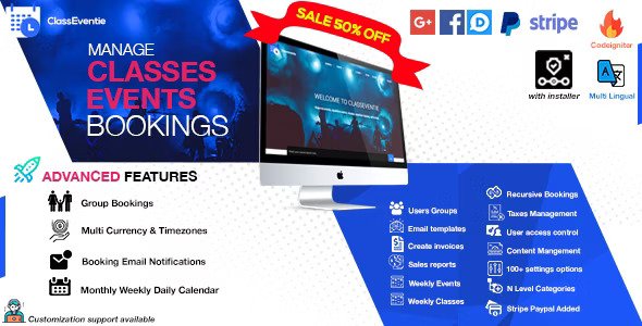 Classeventie v2.3 – 在线课程和活动预订