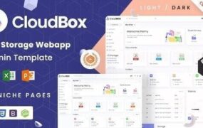 CloudBox  v1.0.1 - VueJS, HTML File Storage Admin Dashboard Template-学课技术网