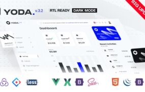 Yoda v3.2 - Bootstrap 5 HTML、Vue、React 管理仪表板模板-学课技术网