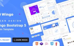 Wingo - React Js , django, Bootstrap 5 HTML Admin & Dashboard Template 22 March 2023-学课技术网