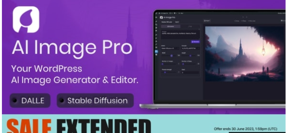 AI Image Pro v2.6.0(已汉化) – WordPress AI Image Generator & Editor, DALLE & Stable Diffusion