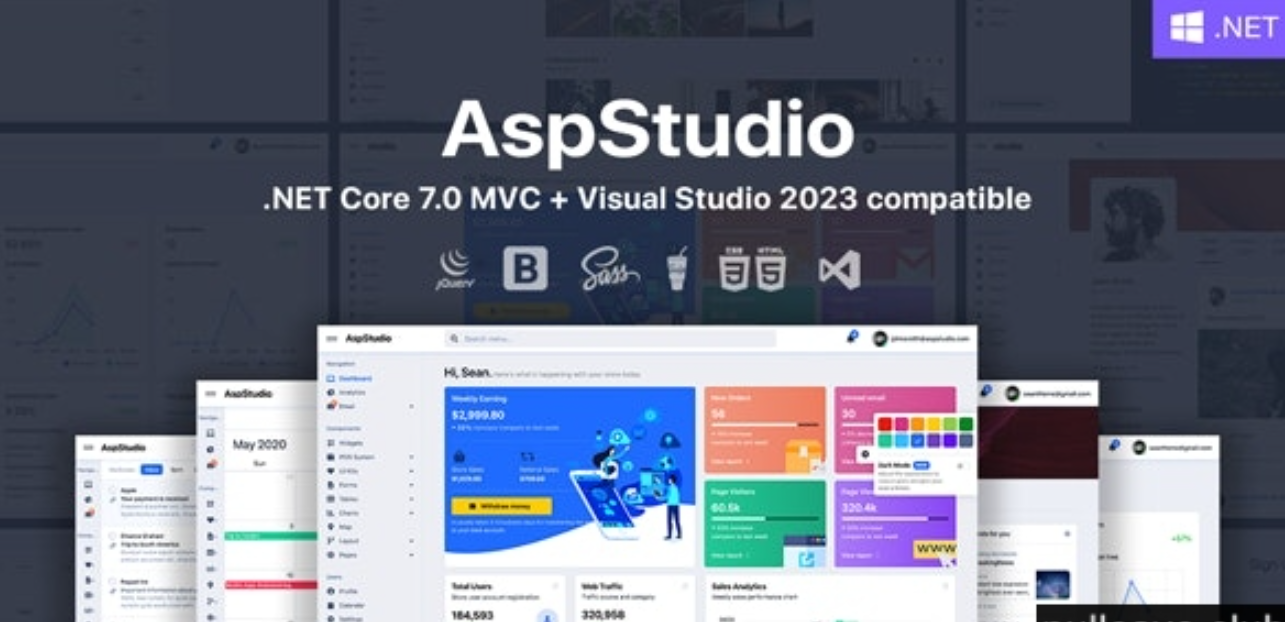 AspStudio v4.5 – ASP.NET Core 7.0 MVC Bootstrap 5 管理模板