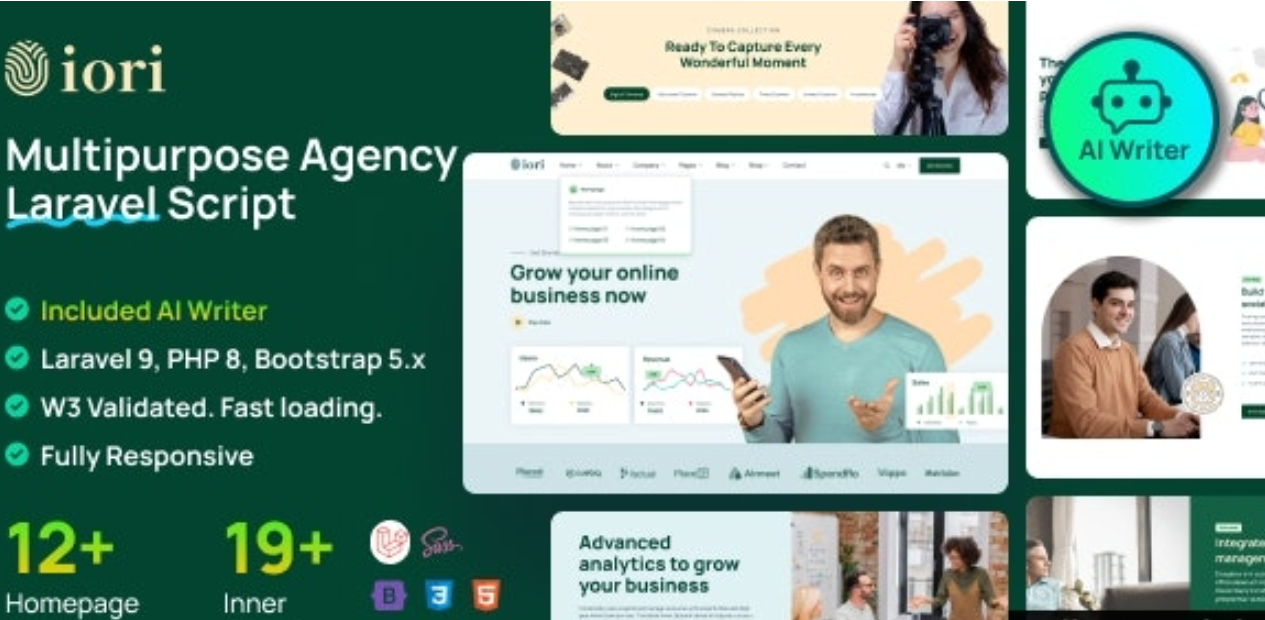 Iori v1.10.4(已汉化98%) – Business Website for Company, Agency, Startup with AI writer tool & shopping cart