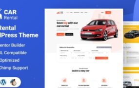 Car Rental v4.2 - WordPress Theme Landing Page